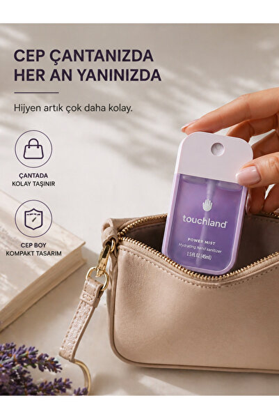 moryconcept Touchland Nemlendirici El Temizleme Spreyi 45 ml Ferahlatıcı & Hızlı Kuruyan