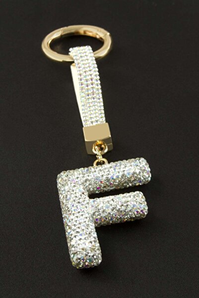 ZERO LAND Gldisptm Lettered Saroski Stone Keychain (11439) - F