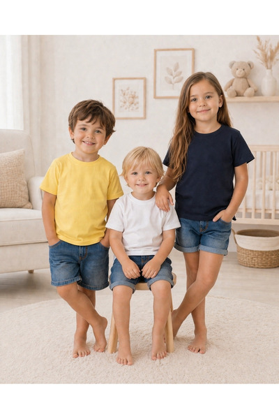 Drop Kids Dječja bebi majica prevelikog kroja, osnovni set od 3 komada