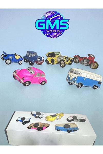 GMS WORLD 6 LI ARABALAR BUZDOLABI MAGNET SETİ MODEL-9