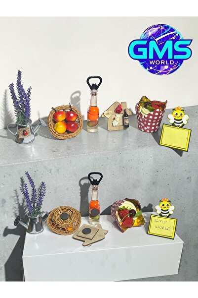 GMS WORLD 6 LI BUZDOLABI MAGNET SETİ (ŞİŞE AÇACAKLI & NOTLUKLU) MODEL-8