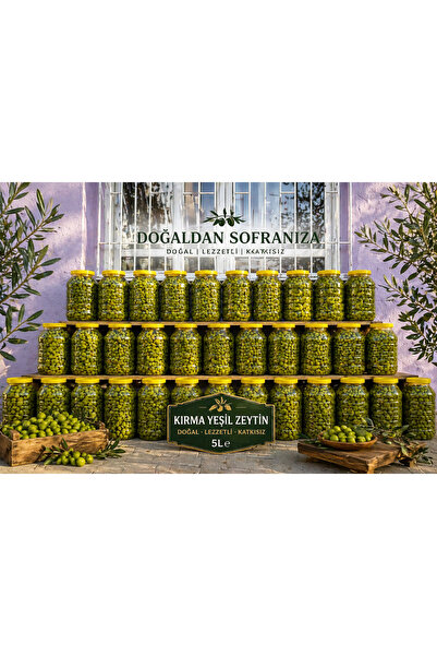 kırma yeşil zeytin 5 litre