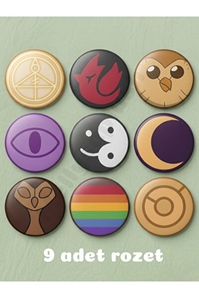 mellysaplush The Owl House temalı 9 Adet Rozet