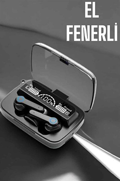 Genel Markalar İthalat® Bluetooth Kulaklık Powerbankli Dijital Göstergeli Dok...
