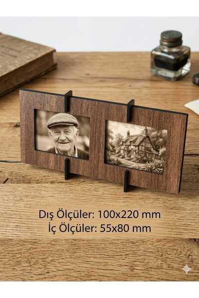 Mu Art Ahşap 10 komada drvenih okvira za fotografije, stoni okvir za slike sa...