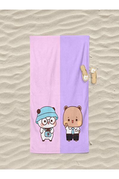 Home Πετσέτα μπάνιου παραλίας για κορίτσια με ψηφιακή εκτύπωση Bubu Dudu
