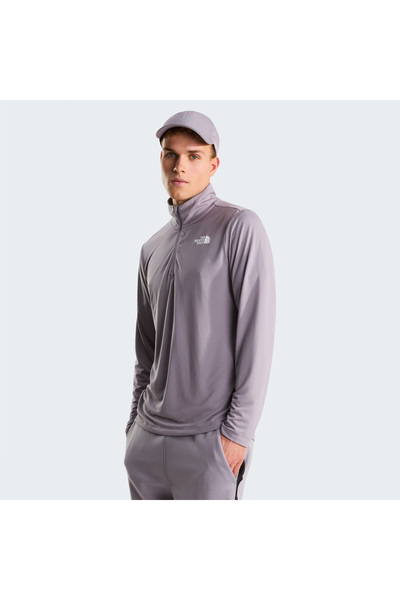 THE NORTH FACE M 24/7 1/4 Zip Tee Ανδρικό Γκρι Φούτερ Nf0a8949g7o1