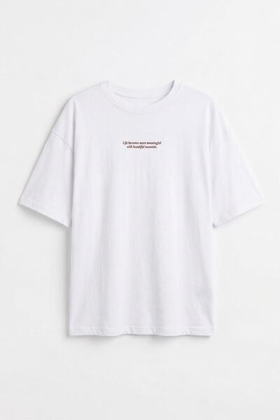 BSL Basic Baskılı Oversize Tshirt