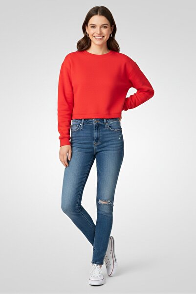 Joe's Women Skinny Fit Distressed Stretchable Jeans, Blue