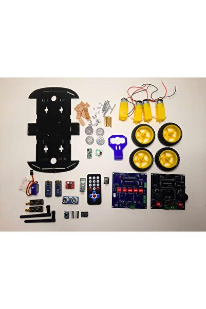 Arduino 7 in 1 Uyumlu 4WD Robot Araba Proje ve Kodlama Seti