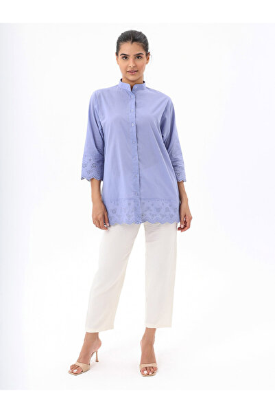 Elena by DStyle Purple Longline Shirt and Trousers Co-ords