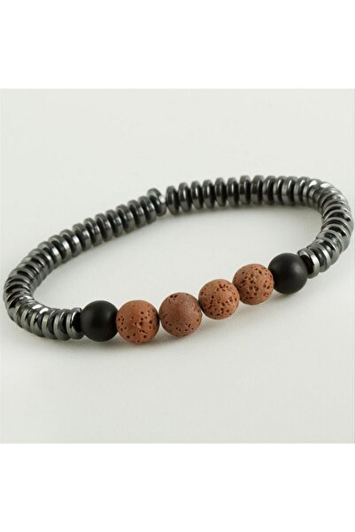 ZERO LAND سوار من الحجر الطبيعي GLDISPTM L-Hematite (80713) - أنثراسايت
