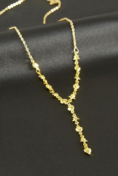 ZERO LAND Gldisptm Heart Star Y Necklace - (75657) Silver Color