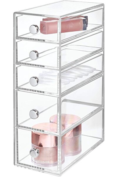 Interdesign Clarity Cosmetic Organizer by with 5 Drawers - Height 25 x Width ...