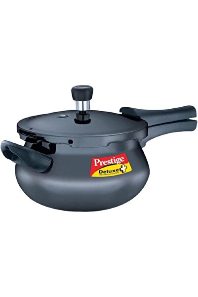 Prestige Deluxe Plus Hard Anodized Aluminum Pressure Cooker, 3 Liter