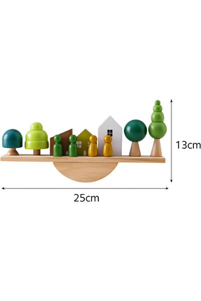 Brick Hues Montessori Wooden Balancing Set – Nature Themed