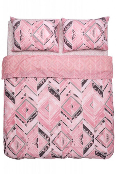 Heinner HR-4 BED-132-AML Set de lenjerie de pat dublu, 4 piese, 100% bumbac, Model Amelia