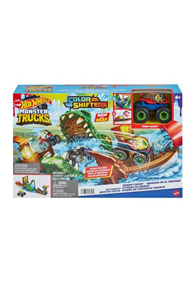 mattel Хот Уилс Монстър трак Сменящи цвета си ефекти Крокодилска атака