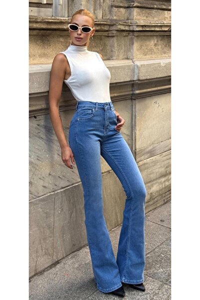 SU SHE ΝΕΑ ΣΥΛΛΟΓΗ ΓΥΝΑΙΚΕΙΟ ΨΗΛΟΜΕΣΩΤΟ ΕΛΑΣΤΙΚΟ ΠΑΝΤΕΛΟΝΙ ΤΖΙΝ ΜΕ ΜΕΣΑΙΟ ΜΠΛ...