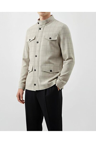 TerziAdemAltun Ανδρικό αθλητικό μπουφάν ιταλικού στυλ, σε στενή γραμμή, από μ...