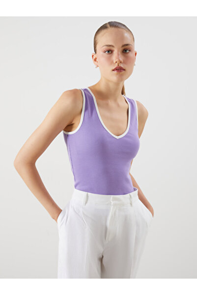 LC Waikiki V-Neck Textured Women's Tank Top