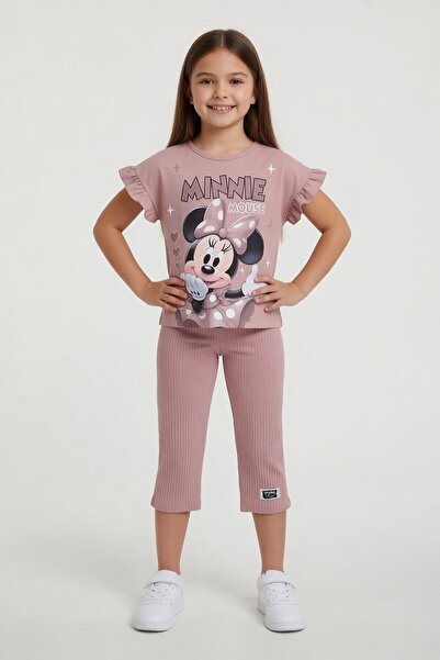 Cansın Mini Σετ για κορίτσια με μπλουζάκι με σχέδιο Minnie και παντελόνι με ρ...