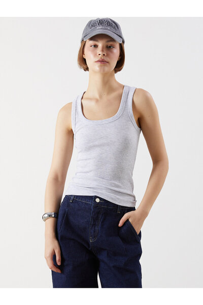LC Waikiki U Neck Textured Women's Tank Top