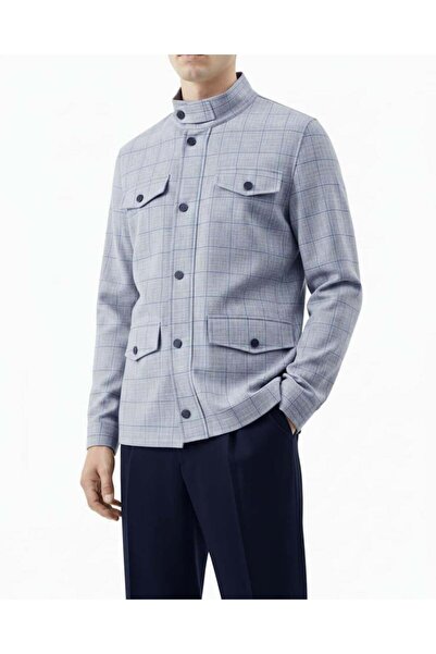 TerziAdemAltun Ανδρικό αθλητικό μπουφάν ιταλικού στυλ, σε στενή γραμμή, από μ...