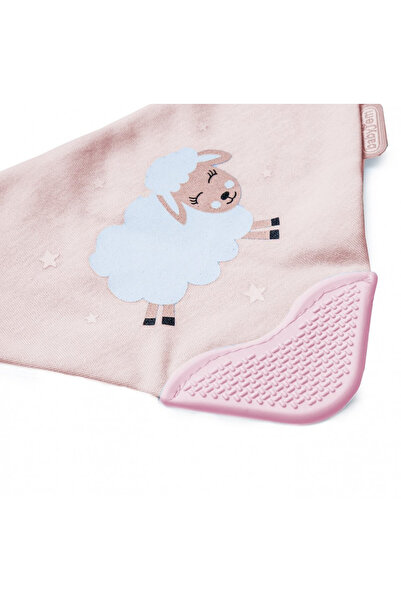 Babyjem Триъгълен лигавник с гризалка Каубойски лигавник (Цвят: Розов)