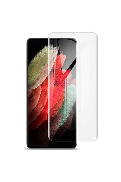 Astakos Samsung Uyumlu Galaxy S21 Ultra Nano Kırılmaz Cam Ekran Koruyucu Şeffaf