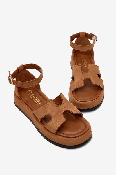 Tonny Black Γυναικεία άνετα σανδάλια από καστόρι με λουράκι στον αστράγαλο