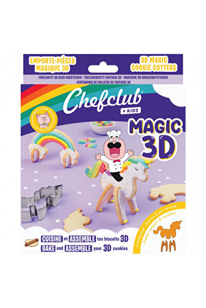 Chefclub kids Set de forme de biscuiti Unicorn si Curcubeu 3D, Chefclub kids