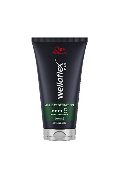 wellaflex Men All-Day Definition, hair gel, with ultra strong hold, hold: 5/5...