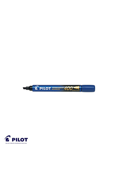 Pilot Blue P400 permanent marker, 4 mm chisel tip, water-resistant, for multi...