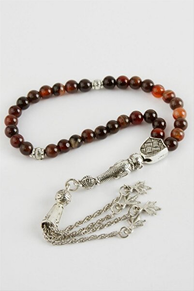 ZERO LAND Gldisptm Agate Natural Stone Prayer Beads 6 mm (85124) - Brown