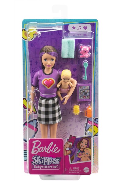 mattel Кукла Барби Скипър Първи работи Бебеняня Сатенена кукла