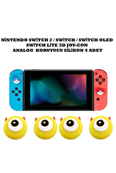 WOTOBE Switch/Switch 2/Switch Oled /Switch Lite Uyumlu Yeni 3D Analog Silikon...
