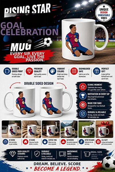 Rabona Fashion Rising Star Goal Celebration Mug – Iconic Football Moment Design