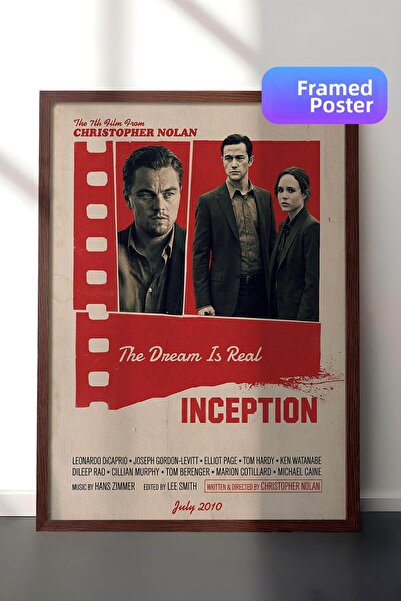Postifull Αφίσα Inception με καφέ πλαίσιο, Πίνακας Κινηματογράφου και Τηλεοπτ...