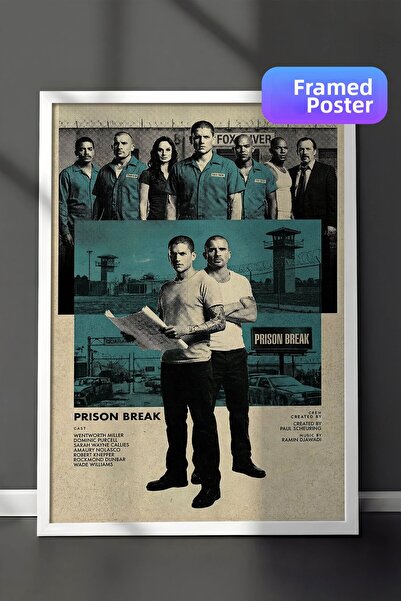 Postifull Αφίσα Prison Break με λευκό πλαίσιο, Πίνακας Κινηματογράφου και Τηλ...