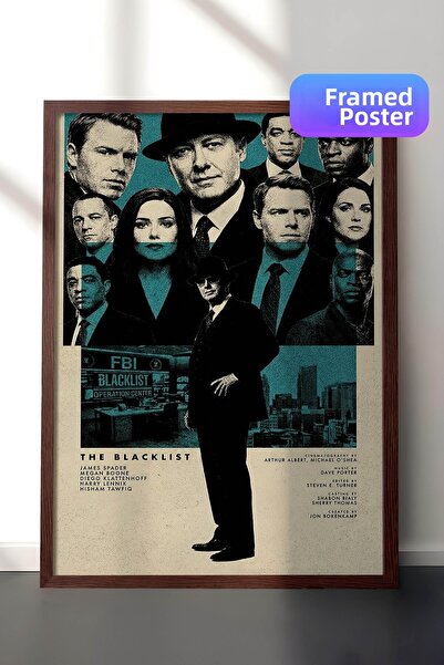 Postifull Αφίσα The Blacklist με καφέ πλαίσιο, Πίνακας Κινηματογράφου και Τηλ...