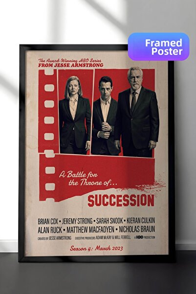 Postifull Αφίσα Succession με μαύρο πλαίσιο, Πίνακας Κινηματογράφου και Τηλεο...