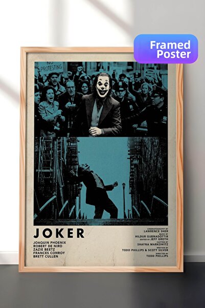 Postifull Αφίσα με ξύλινο πλαίσιο Τζόκερ, Πίνακας Κινηματογράφου και Τηλεοπτι...