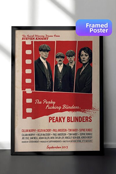 Postifull Αφίσα Peaky Blinders με μαύρο πλαίσιο, Πίνακας κινηματογράφου και τ...