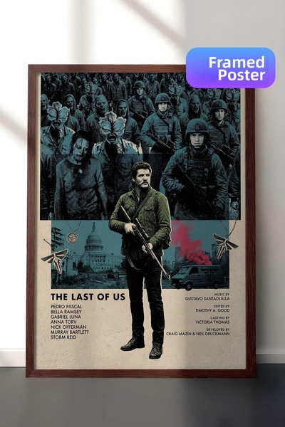Postifull The Last of Us Αφίσα με καφέ πλαίσιο, Πίνακας Κινηματογράφου και Τη...