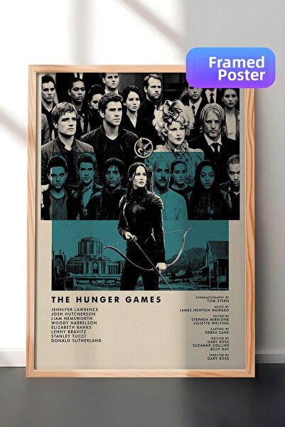 Postifull Οι Αγώνες της Πείνας Ξύλινη Αφίσα με Πλαίσιο, Πίνακας Κινηματογράφο...