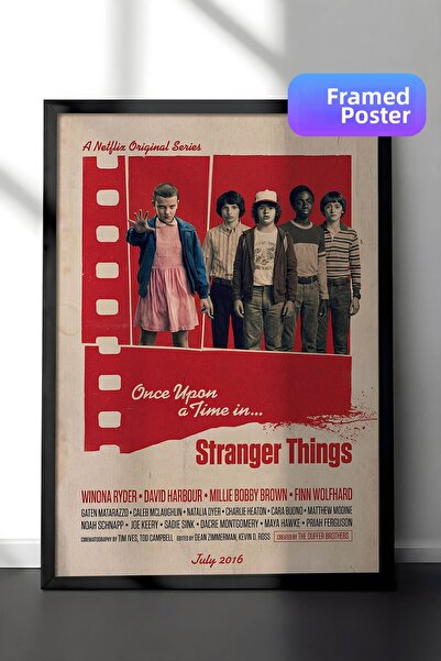 Postifull Αφίσα Stranger Things με μαύρο πλαίσιο, Πίνακας κινηματογράφου και ...