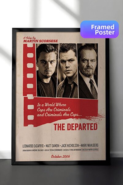 Postifull Η αφίσα The Departed με μαύρο πλαίσιο, Πίνακας Κινηματογράφου και Τ...