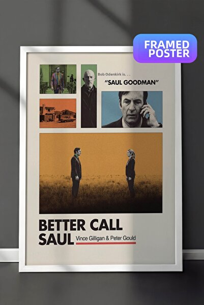 Postifull Αφίσα Better Call Saul με λευκό πλαίσιο, Πίνακας κινηματογράφου και...