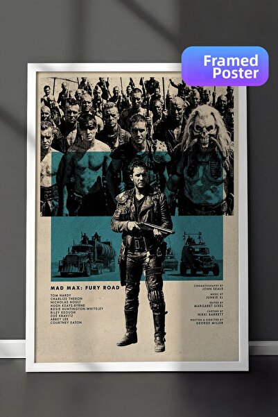 Postifull Αφίσα Mad Max Fury Road με λευκό πλαίσιο, Πίνακας Κινηματογράφου κα...